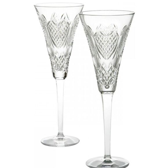 Waterford Crystal champagne toasting flutes Like new! - Picture 1 of 12